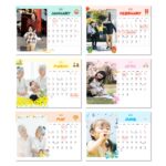 Blank paper desk spiral calendar.